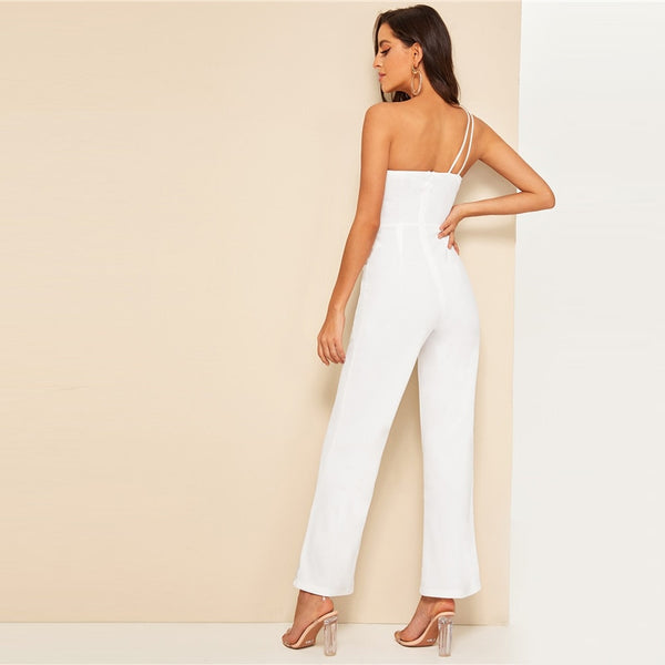 One Shoulder Glam Romper